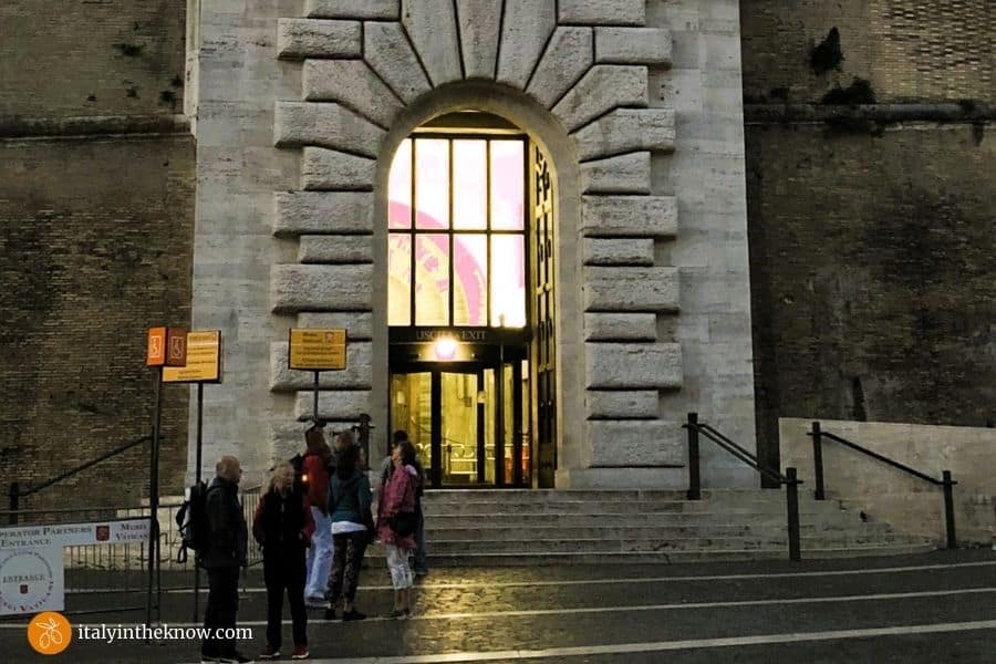 Vatican Museums entrance in the early morning