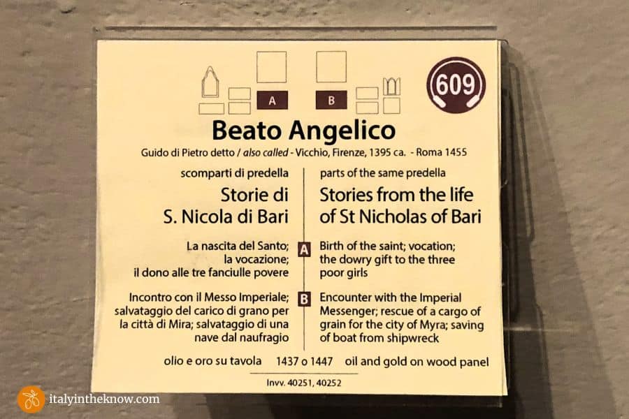 Museum label showing number to key into the audio guide for information about a work of art