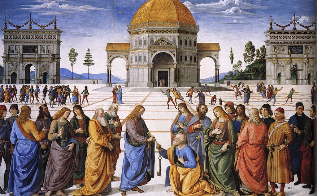 Handing Over of the Keys by Perugino.