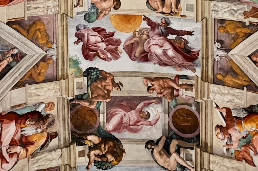 Portion of Sistine Chapel ceiling.