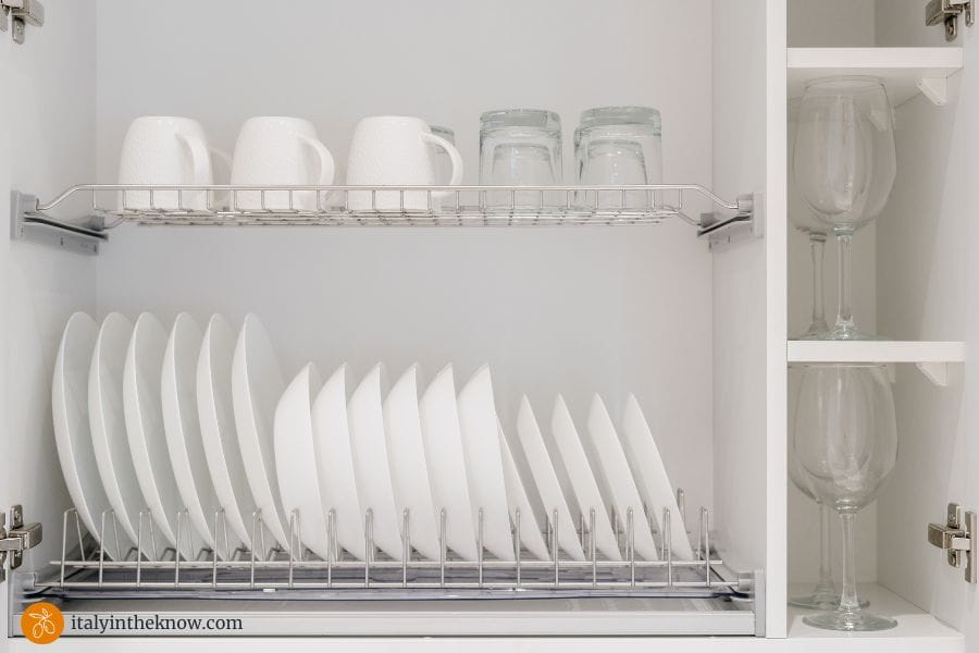 Picture showing number of place settings and glassware