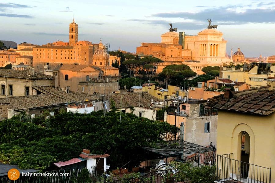 View of Rome looking toward Capitoline Hill and the Victor Emmanuel II National Monument