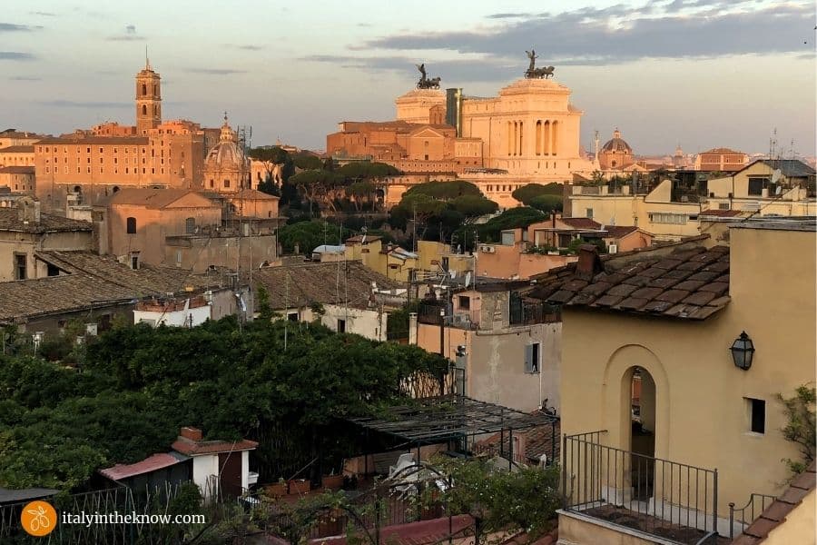 View of Rome looking toward Capitoline Hill and the Monument to Victor Emmanuel II