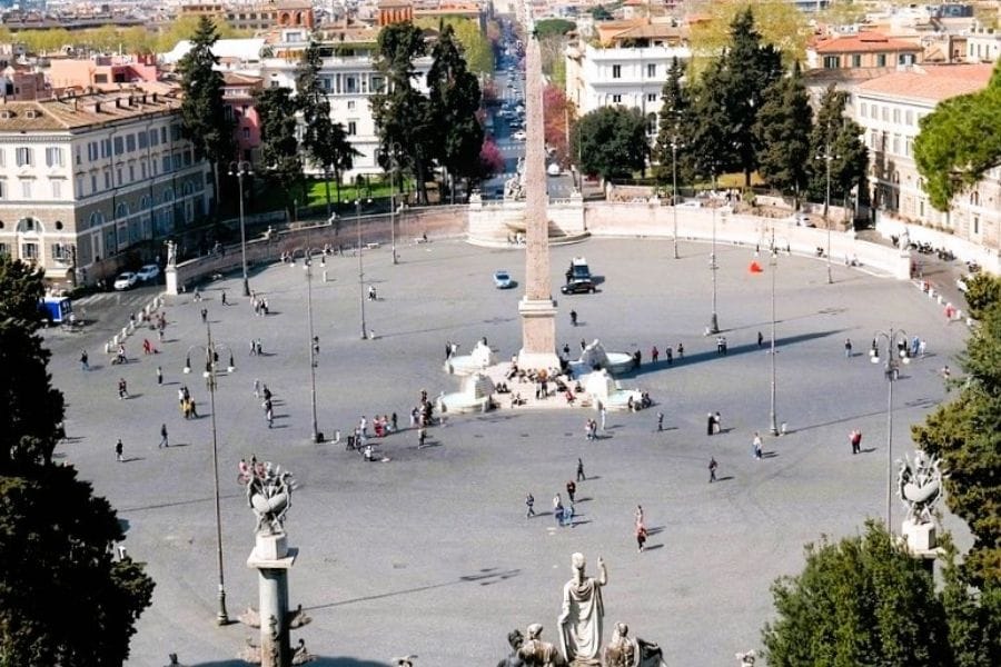 Picture of the view of the Piazza del Popolo from the Pincian Hill