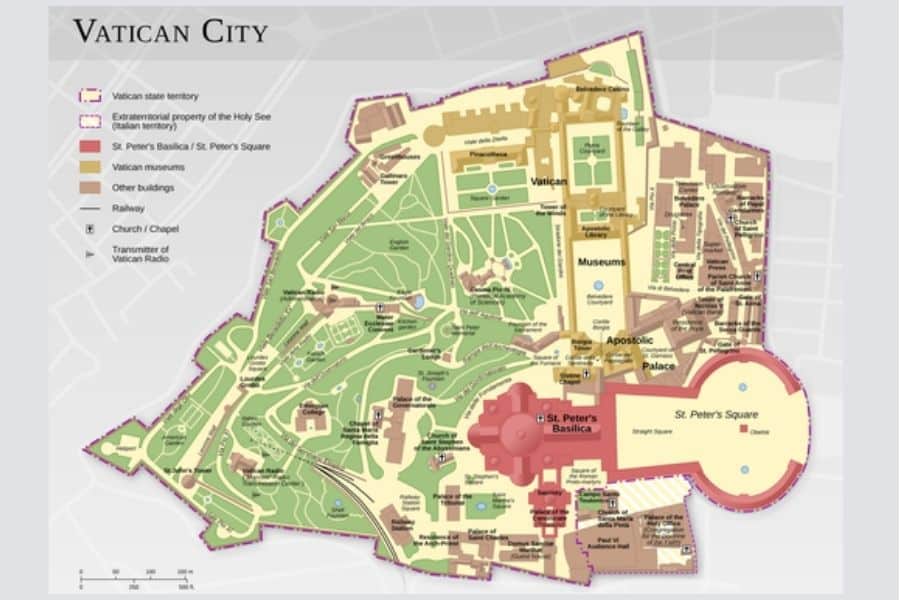 Map of Vatican City