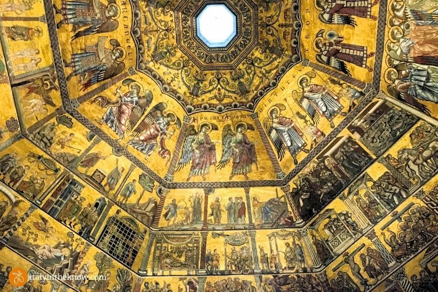Picture of the mosaics on the dome of the Baptistery of San Giovanni