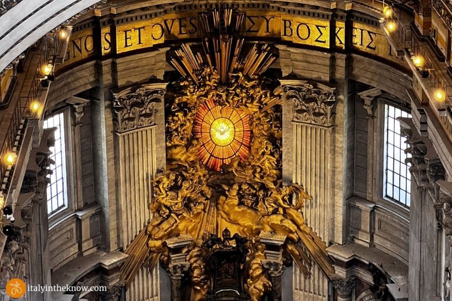 Picture of the view of the apse of St. Peter's Basilica from above