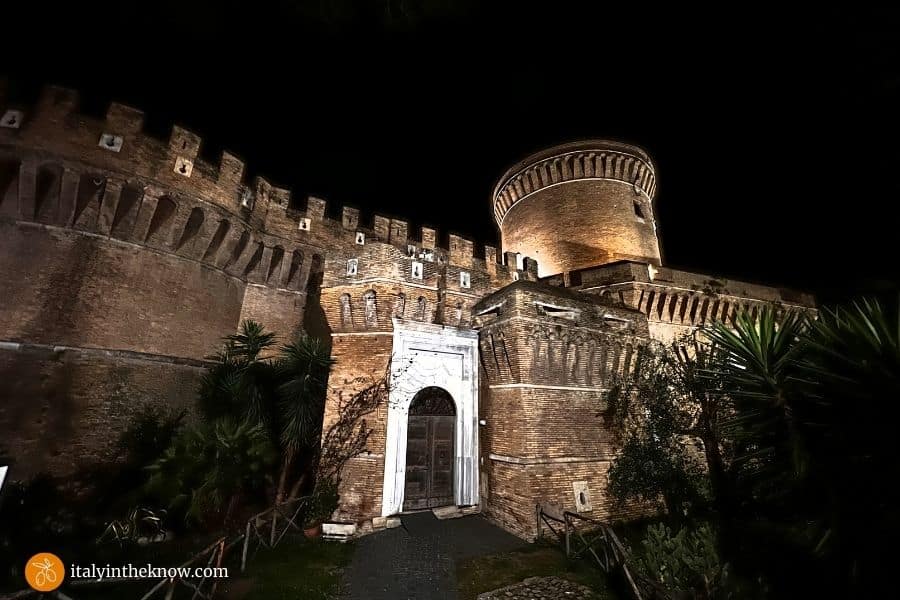 Exterior of the Castle of Julius II at night
