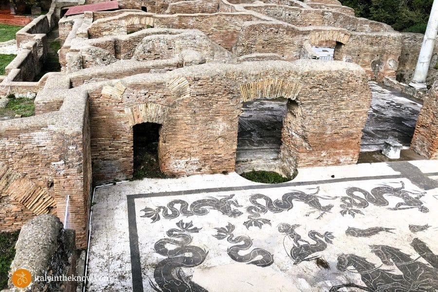 View of the Baths of Neptune from above