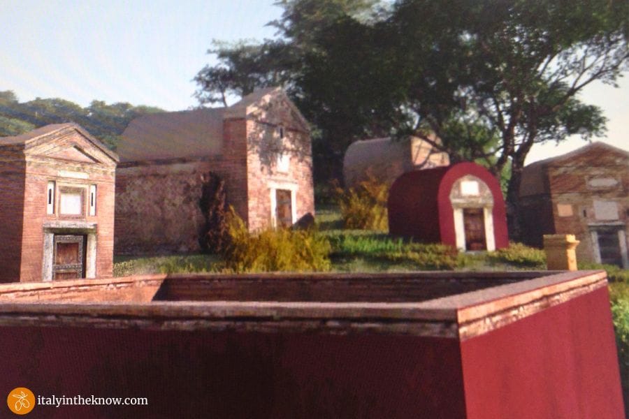 An ancient necropolis reconstruction