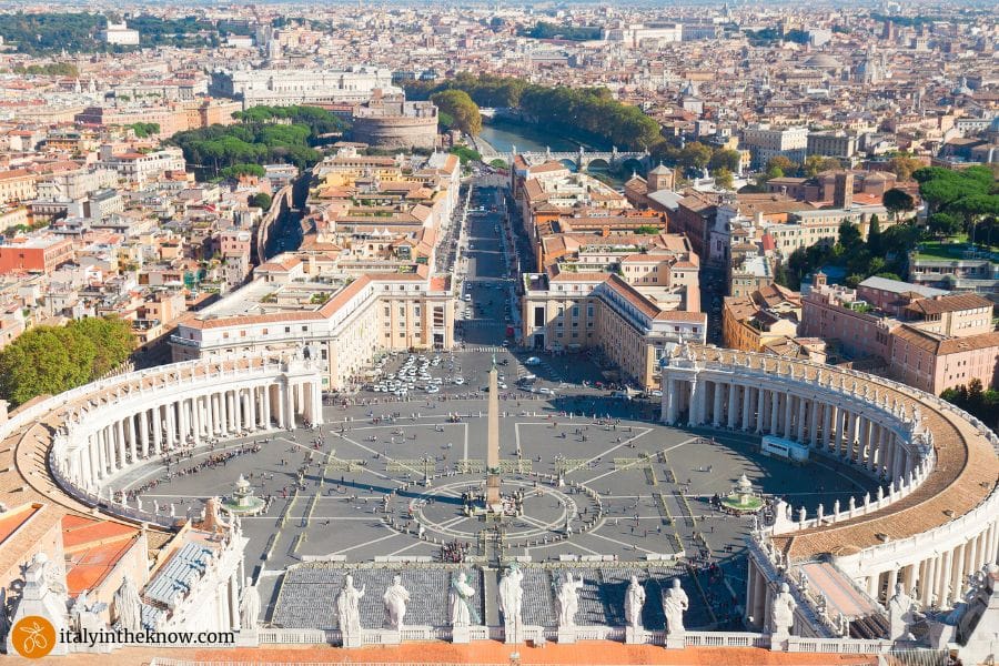Aerial view of St. Peter's Square