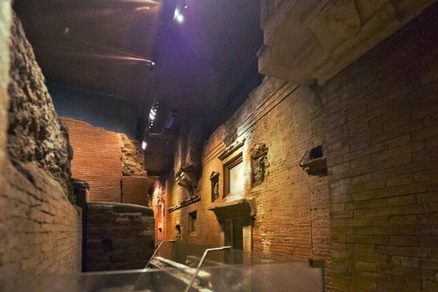 Road between tombs in the Vatican Necropolis seen during the Vatican Scavi Tour