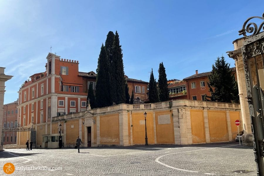 View of the Holy Office Gate at the Vatican