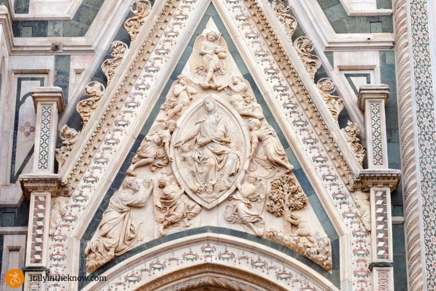 Porta della Mandorla detail at the Cathedral