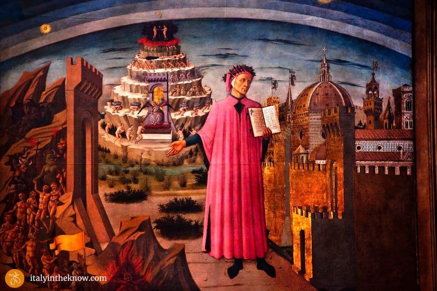 Painting of Dante and his Poem by Domenico di Michelino