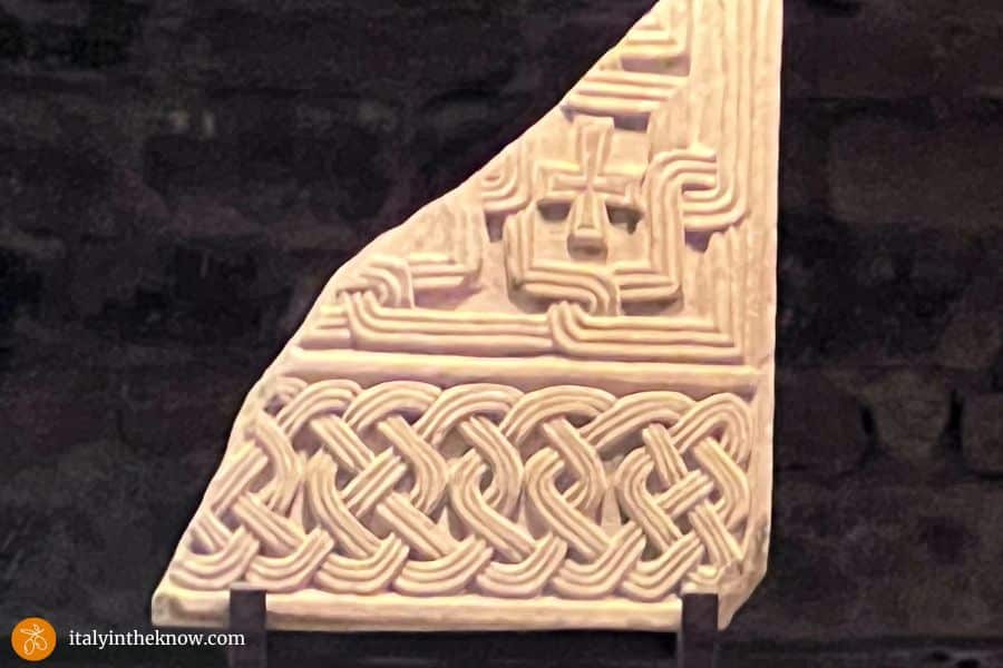 Stone fragment from the Carolingian Period.