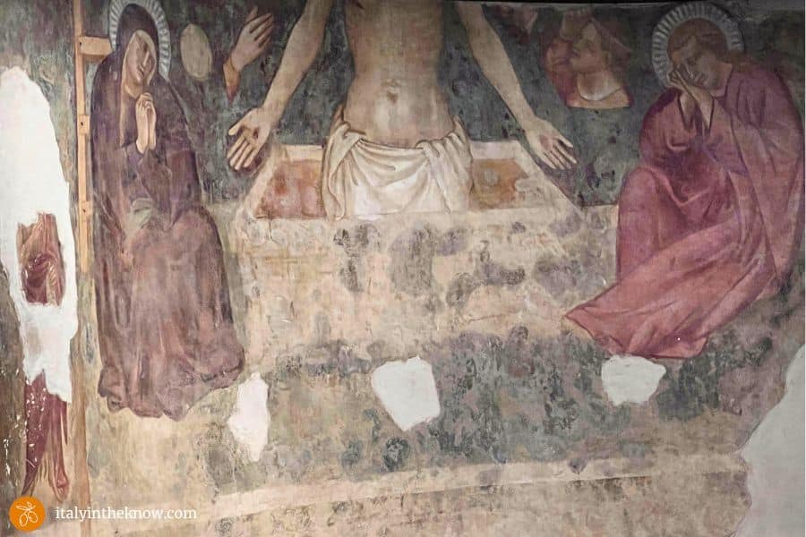 Wall fresco of Christ as the Man of Sorrows