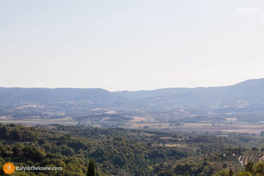 View of rural area outside Perugia