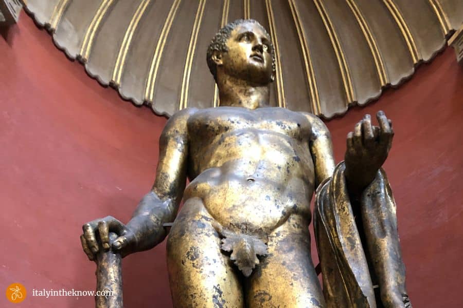 Gilded statue of Hercules