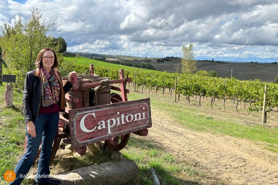 Capitoni Winery sign and vineyard