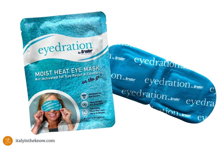 Moist heat eye mask package and mask